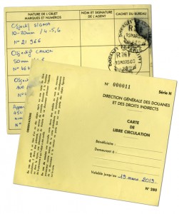 Carte de libre circulation, véritable passeport de votre matériel – et de n’importe quelle marchandise.